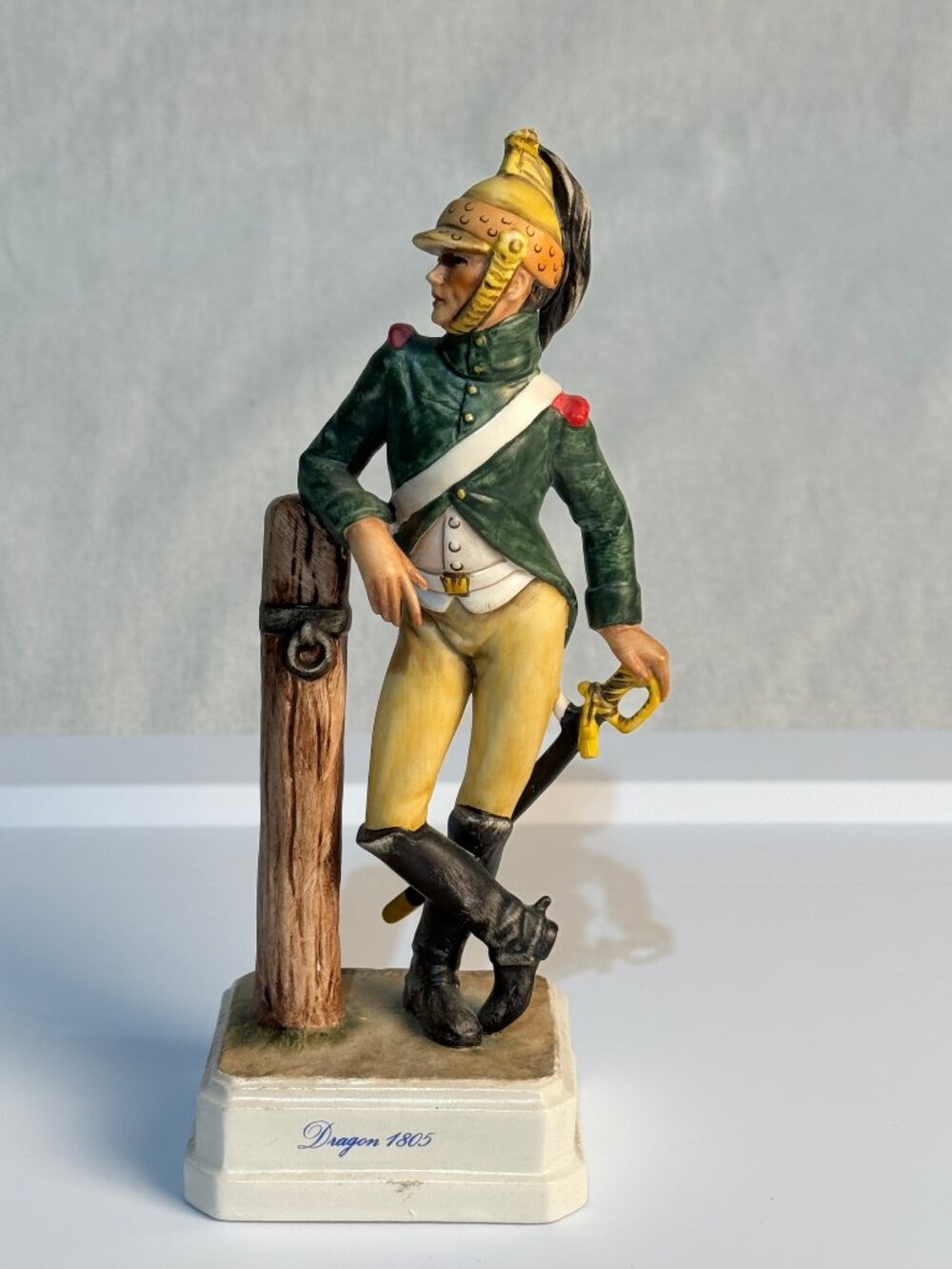Goebel Dragon 1805 LF10 Military Soldier Figurine Green Yellow